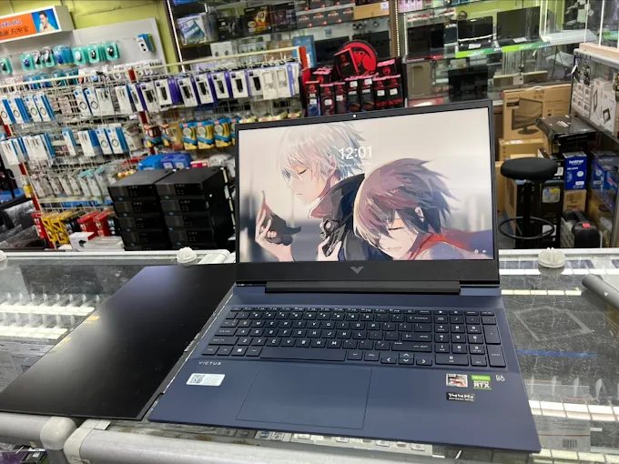 Real laptop screen replacement and display testing